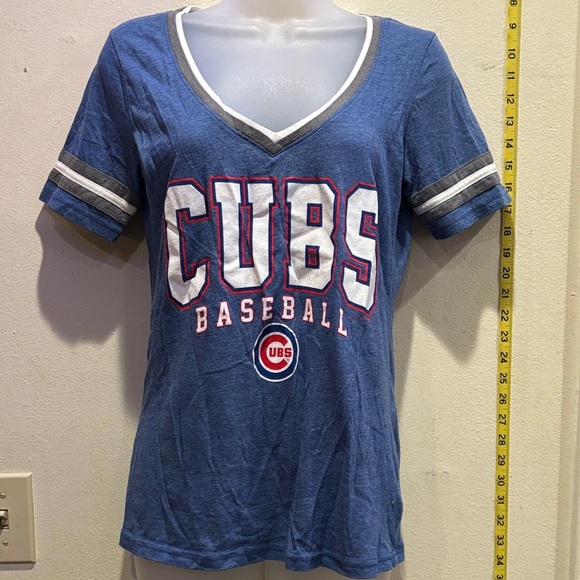 Tops - Blue Cubs Baseball V-Neck T-Shirt